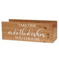 Elegant Designs Kitchen Organizer Take One or do the Dishes You Choose Script in White, Marker Slot Natural Wood HG2035-NWD